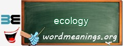 WordMeaning blackboard for ecology